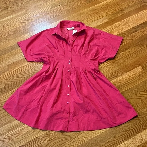 Anthropologie x Exquise The Tobie Button-Front Pleated Shirt Dress Size XL NWT - Picture 6 of 11